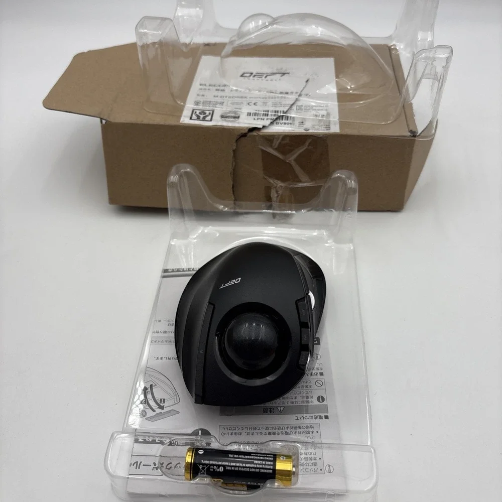 Elecom Deft Wireless Trackball Mouse M-DT2DRBK DT1DR Black